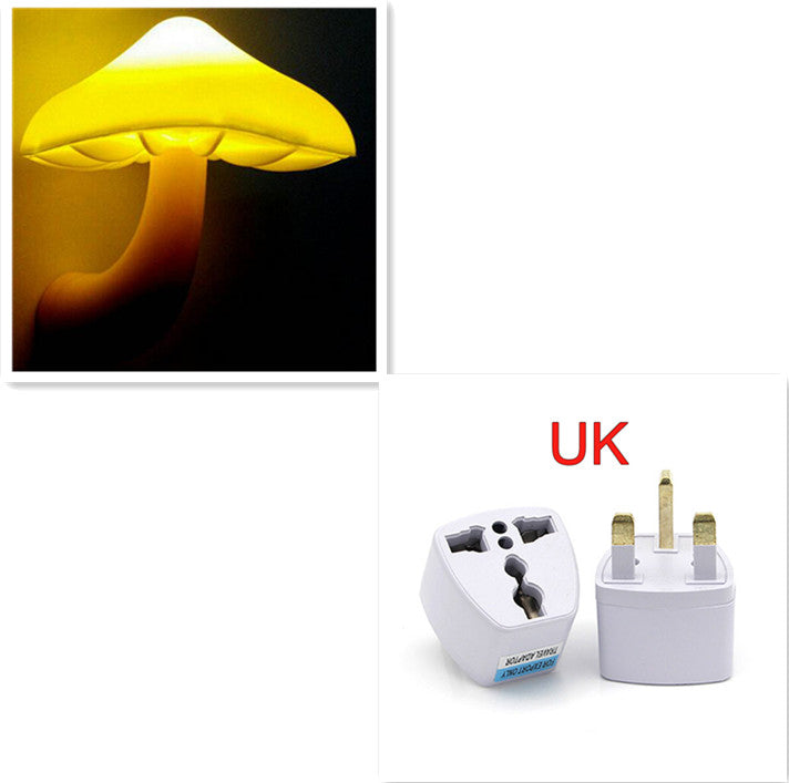 Lampe LED à prise murale en forme de champignon, prise ue US, blanc chaud, capteur de contrôle de la lumière, lumière de chambre à coucher, décoration de la maison