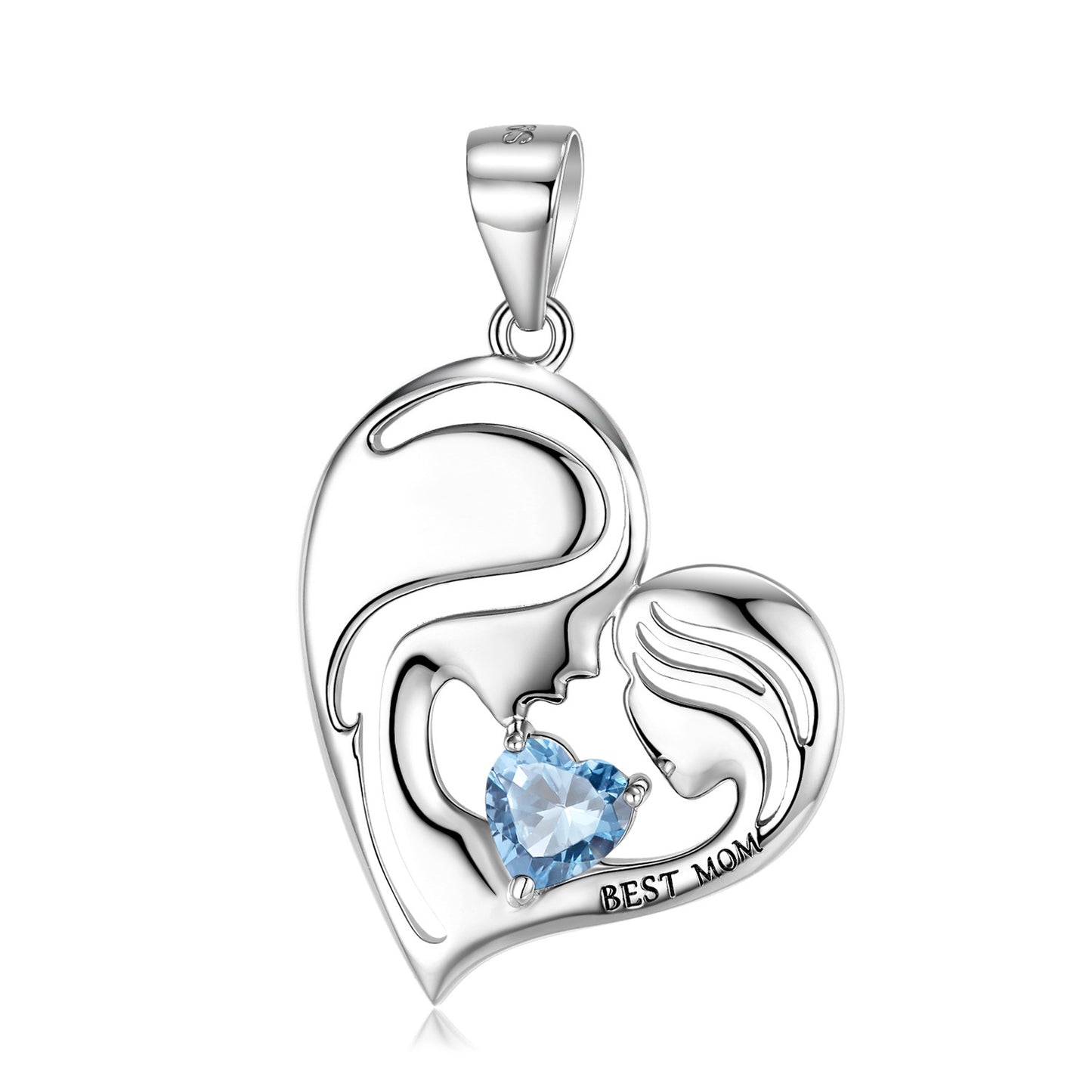 Halsband i 925 sterlingsilver med bästa mamma-motiv, mors dag-serien