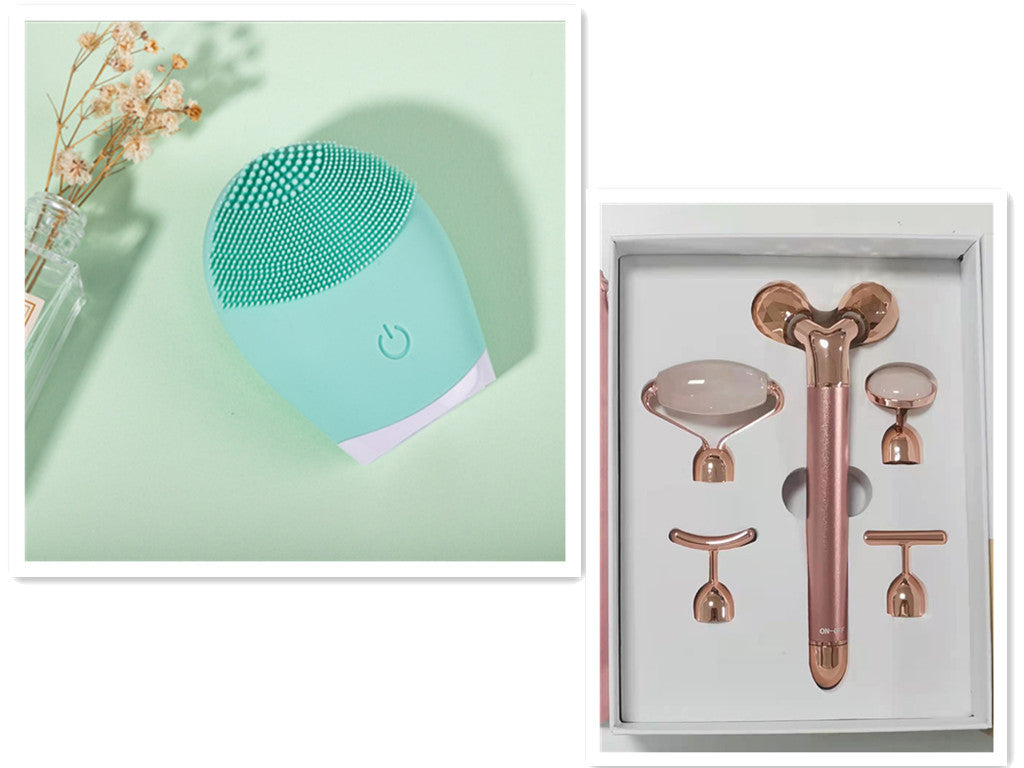 Nettoyant facial électrique à ultrasons en silicone
