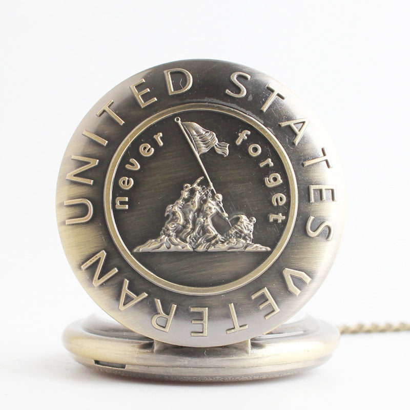 Limited Edition Commemorative Pocket Watch Flip Quartz Watch - Exclusive Timeless Elegant Precise Historical Nostalgic