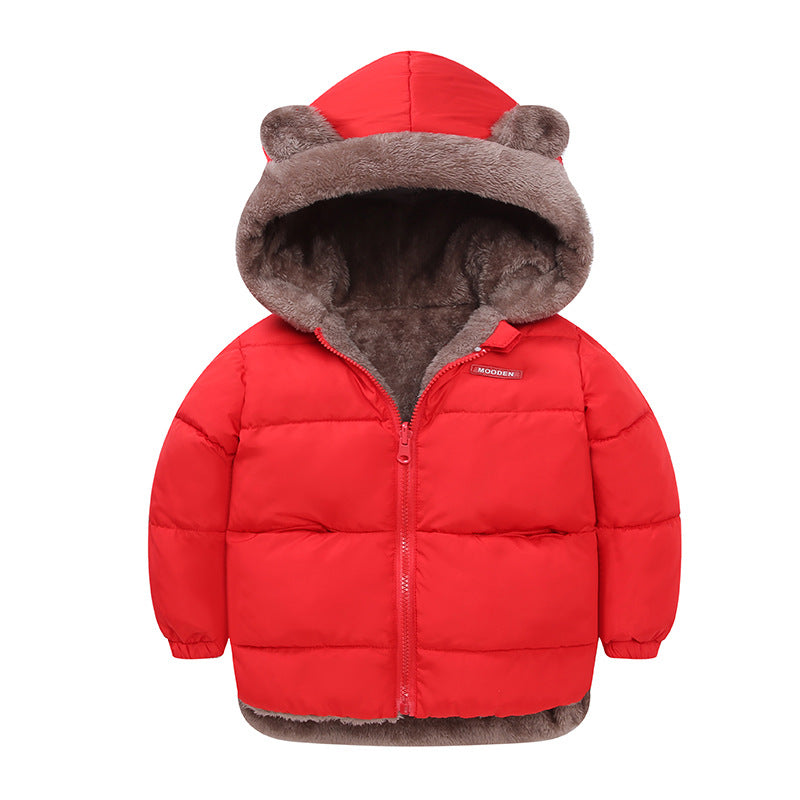 Veste d’hiver rembourrée en coton pour garçon, veste rembourrée en coton pour enfants, vêtements double face