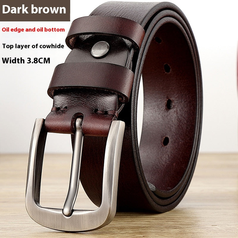 Men's First Layer Cow Leather Belt - Pure Authenticity