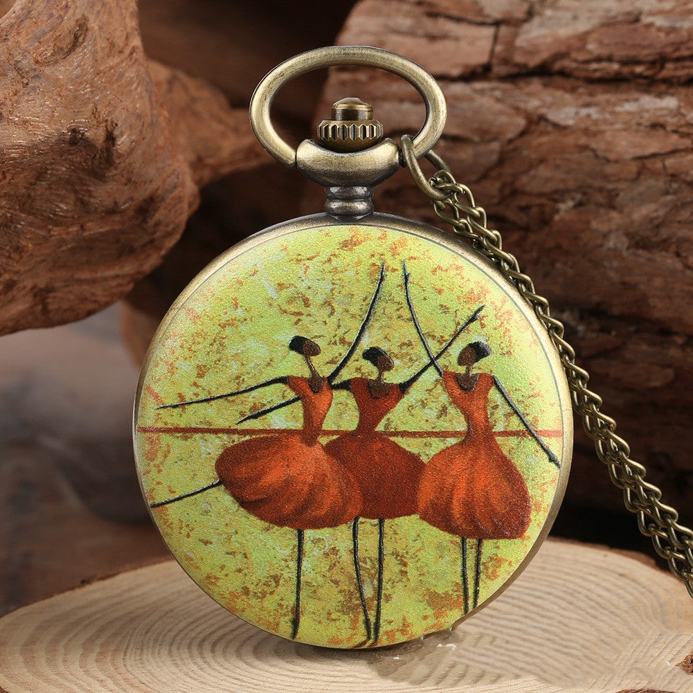 Oil Painting Color Goddess Picture Pocket Watch - Divine Mythological Artistic Vibrant Masterpiece Unique
