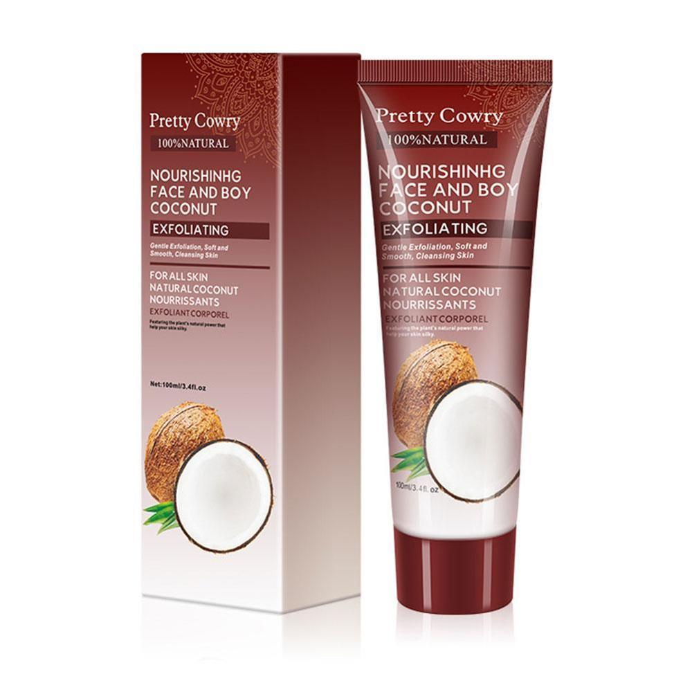 Gel-crème exfoliant pour le visage, concombre, noix de coco, papaye, 100 ml, nettoyant pour le corps