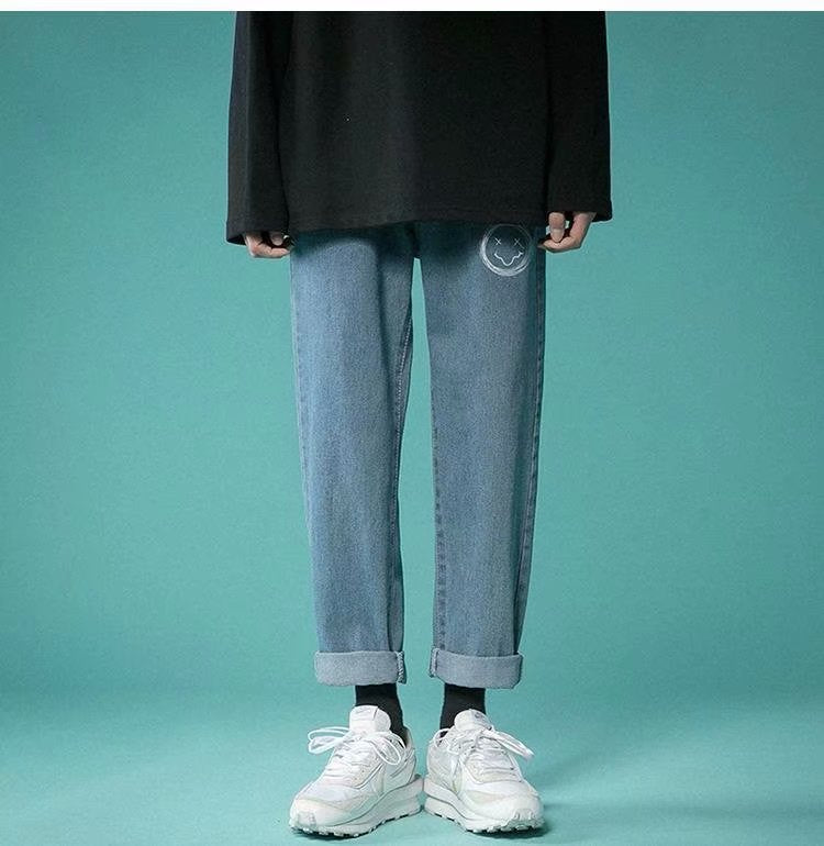 Casual byxor ljusa jeans för män