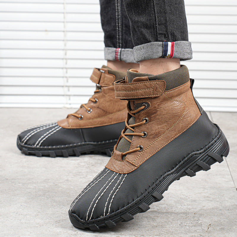 Unisex Winter Fleece Snow Boots - Waterproof Anti-Slip Work Boots
