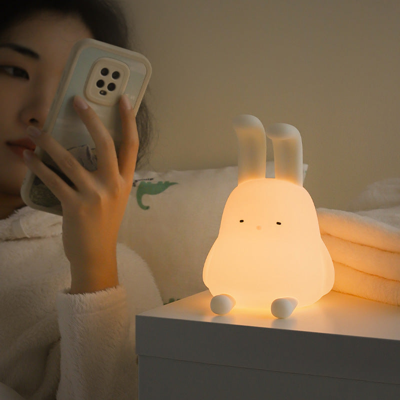 Lumière d'ambiance lapin mignon, veilleuse Led douce à intensité variable, cadeau pour bébé petite amie, veilleuses pour enfants, décoration de chambre d'enfants