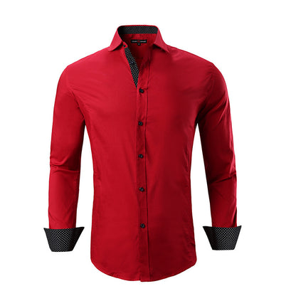 Men's Cotton Stretch Shirt Spring And Autumn Styles