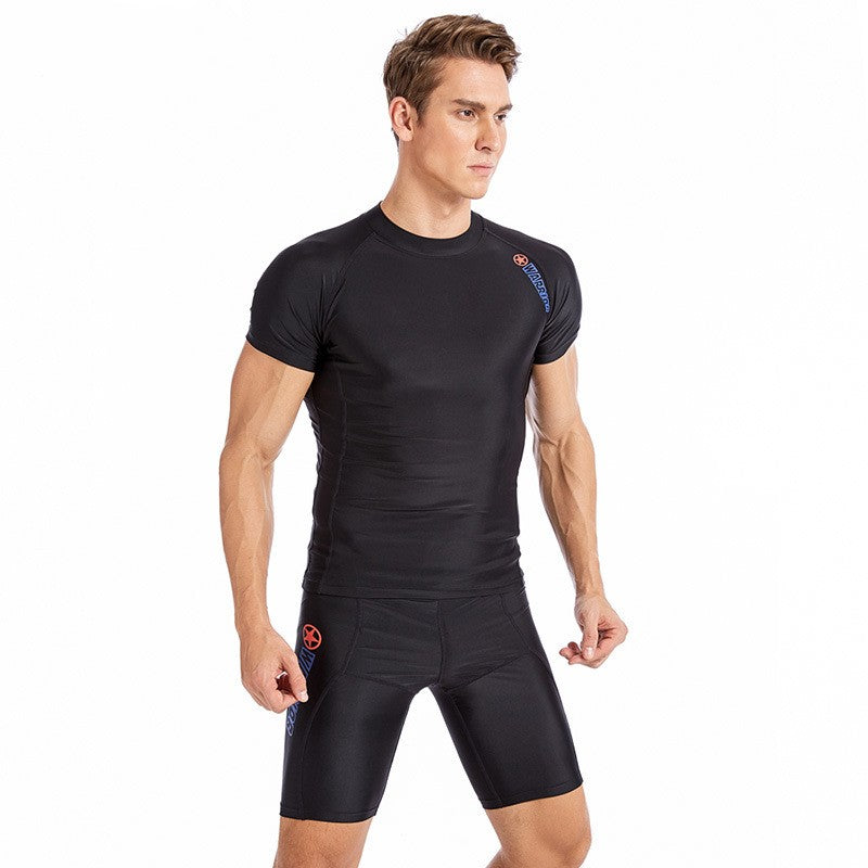 Outdoor Sports Tight Diving Suit Short Sleeved Separate Swimsuit