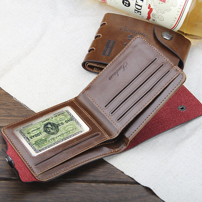 Men's Three-fold Creative Short Wallet