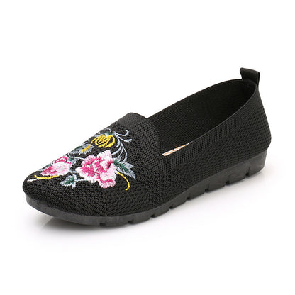 Embroidered Flying Woven Shoes - Breathable Mesh Footwear - Artisan Collection