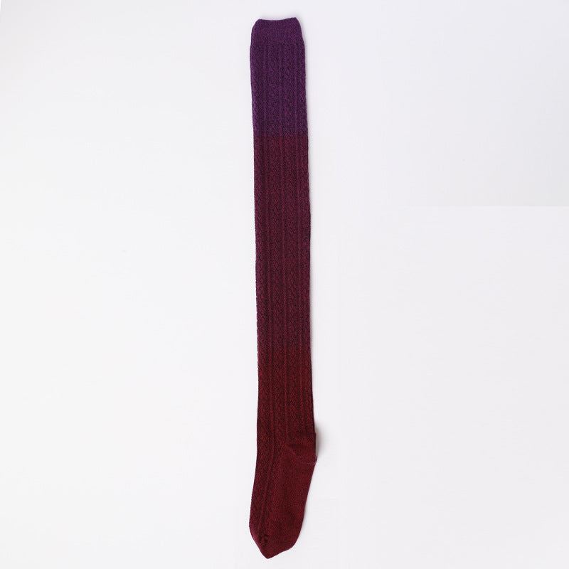 Women's Tie-dye Knitted Long Tube Over The Knee Socks