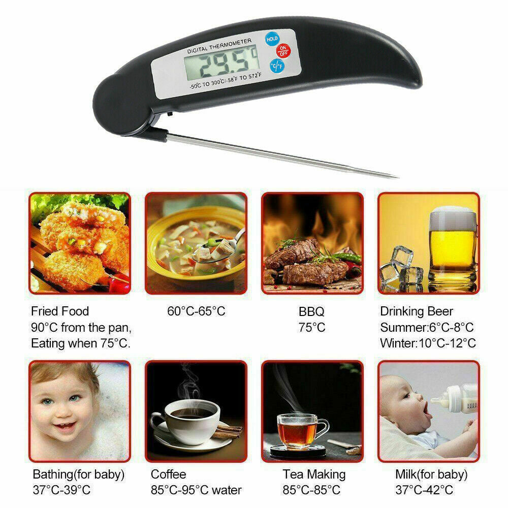 Instant-Read kötttermometer Digital elektronisk mat temp kök matlagning Grill