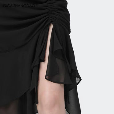 Women's Fishtail Sheath Skirt - Waist Slimming Mid-Length