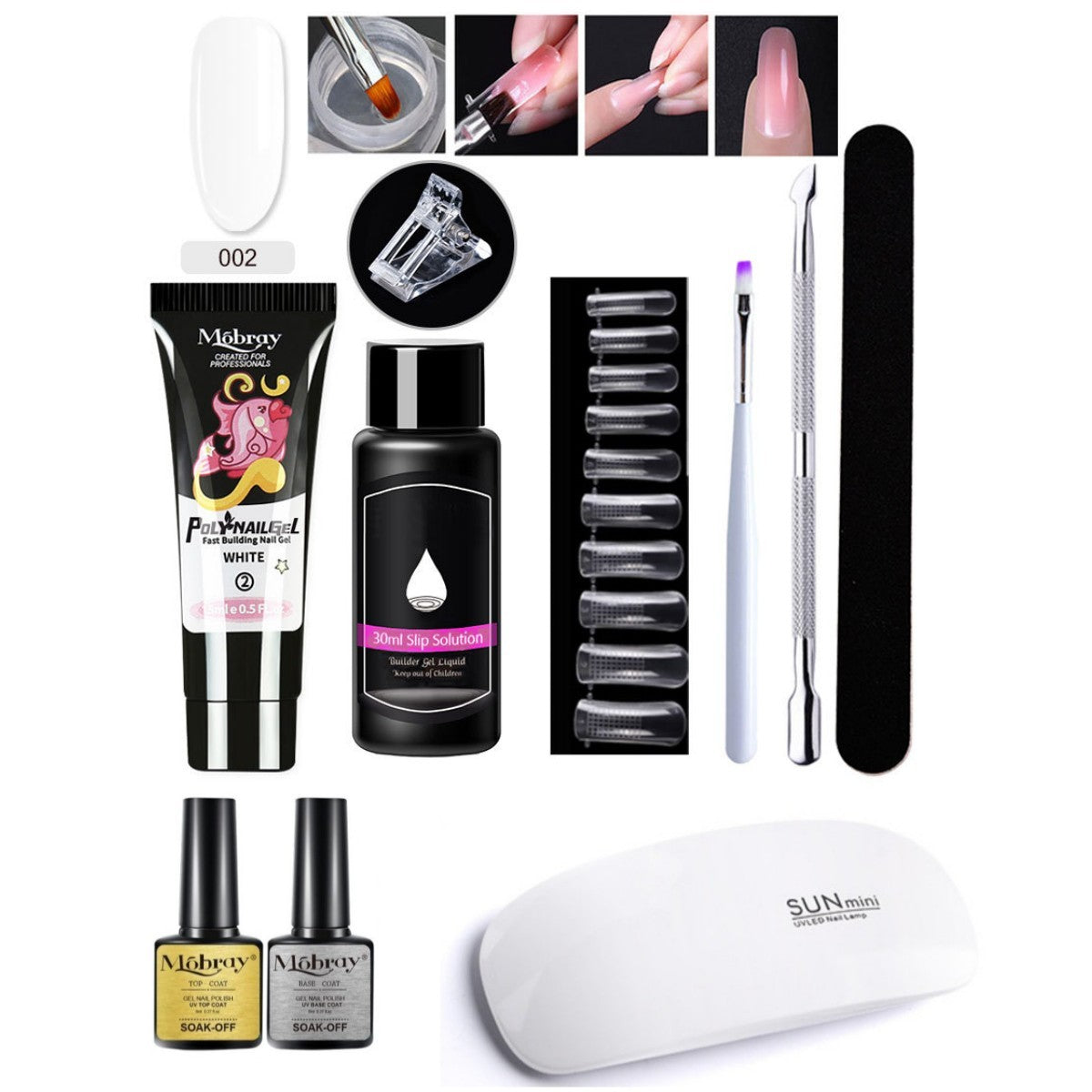 7-delad Nail Art Crystal Extender Set