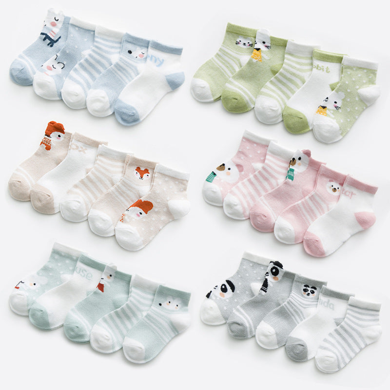 Cartoon Thin Children's Mesh Socks, Children's Socks