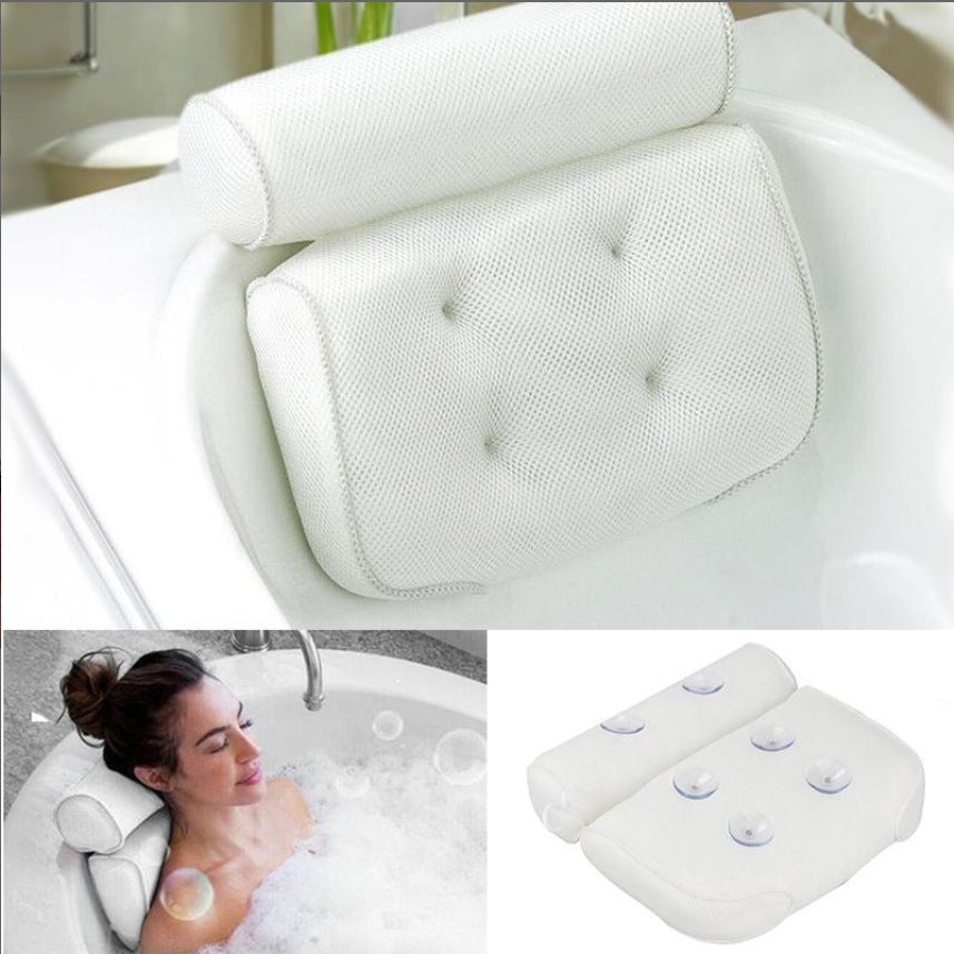 Bathroom Suction Cup Pillow Mesh Bath Pillow Pillow Bathtub Pillow Pillow