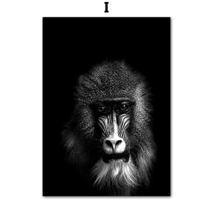 Animal Canvas Poster Art Painting Wall Room Decor Frameless