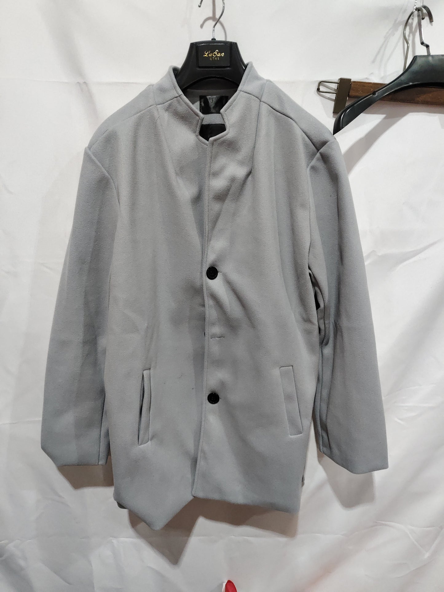 Men's Slim Coat Fashion Single-breasted Solid Color Business Jackets Fall And Winter Tops Outwear Clothing