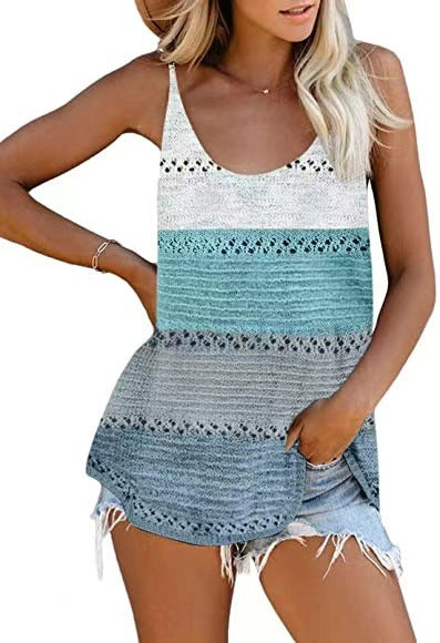 Loose Camisole Knit Beach Top Women Beachwear