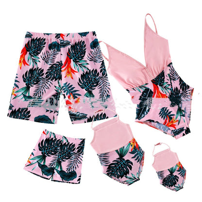 Maillot de bain parent-enfant Pantalon de plage à séchage rapide Maillot de bain mi-enfant