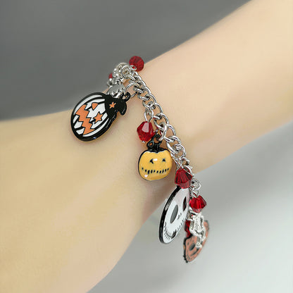 Bracelet d'Halloween avec crâne de citrouille fantôme, bijoux amusants