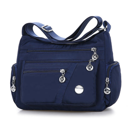 Women Shoulder Bag Multi-pocket Design Waterproof Casual High Capacity Crossbody Bag