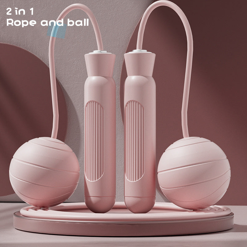 Professional Adjustable Cordless Jump Rope - 2-in-1 Ropeless Skipping Rope for Speed & Cardio Training