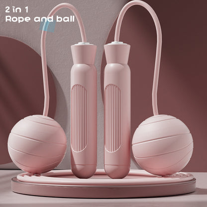 Professional Adjustable Cordless Jump Rope - 2-in-1 Ropeless Skipping Rope for Speed & Cardio Training