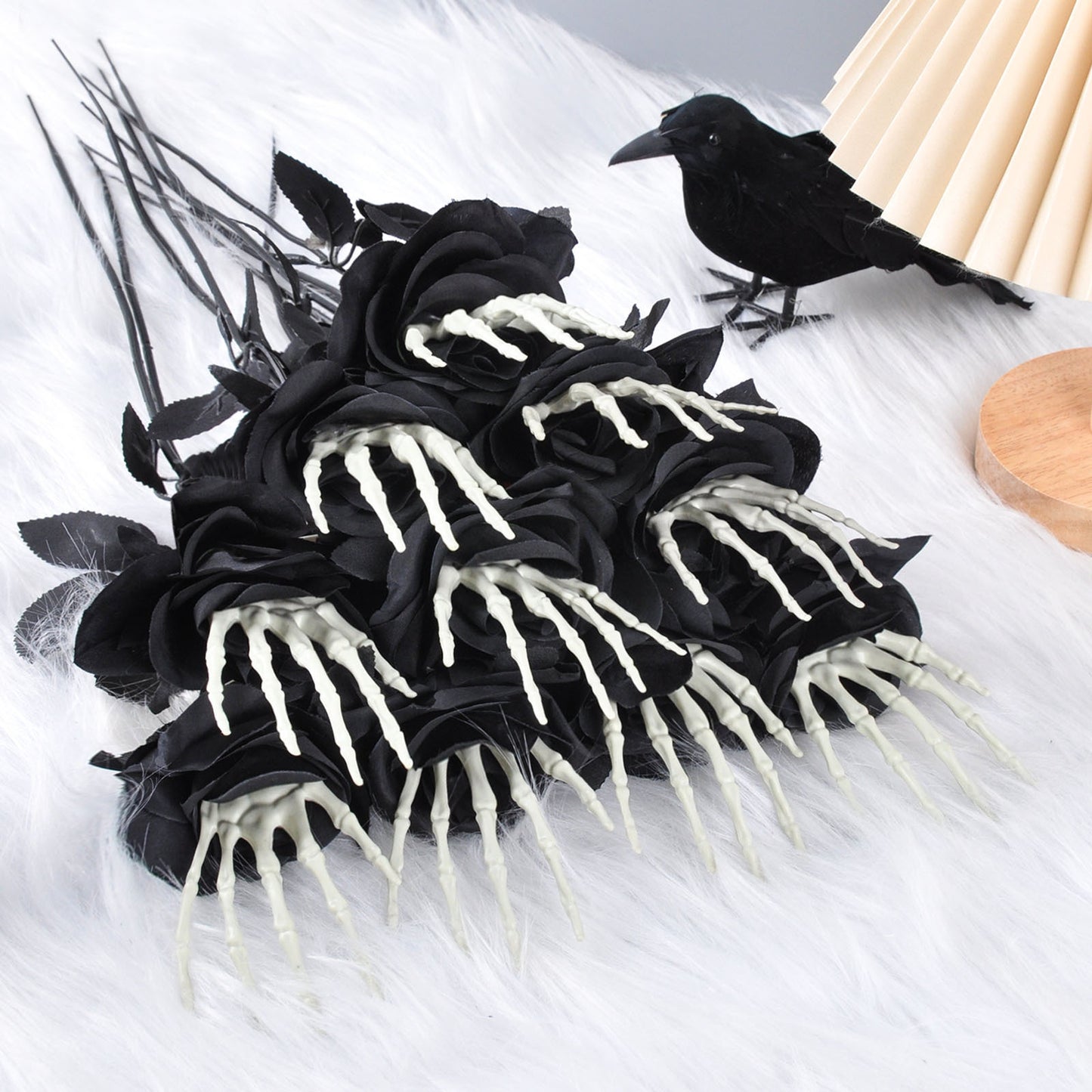 Halloween Skull Hand Rose Horror Decoration Ornaments