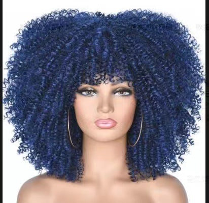 African Small Curly Hair Afro Wig Headgear