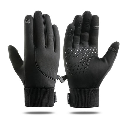 Warm And Waterproof Sports And Velvet Mountaineering Ski Gloves