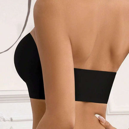 Oblique Shoulder Hollow-out Lace Band Chest Pad Naked Women Sense Seamless Bras