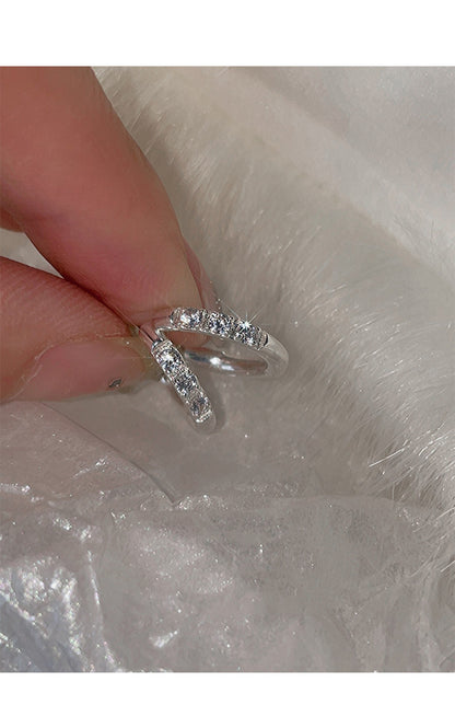 Geometric Rhinestone Zircon Ear Clip Women's Simple