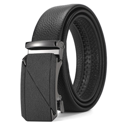 Men's Genuine Leather Automatic Pure Leather Belt - Authentic Confidence