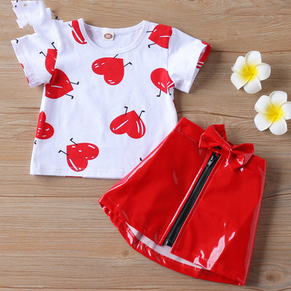 Girl Clothes Set Kids Baby Infant Summer Clothing Girls Cute T-shirt