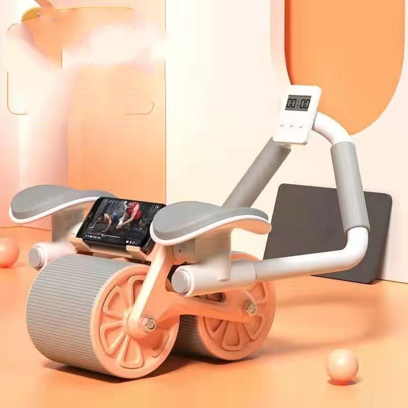 Abdominal Wheel Automatic Rebound AB Roller - Professional Abdominal Wheel Elbow Support for Men and Women - Premium Belly Slimming and Fitness Equipment