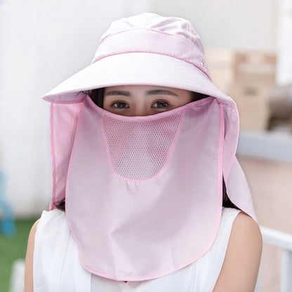 Chapeaux d'été pour femmes, Version coréenne de la marée, chapeaux de soleil à grande jante, chapeaux de soleil pour vélo, chapeaux de Protection UV pour le visage