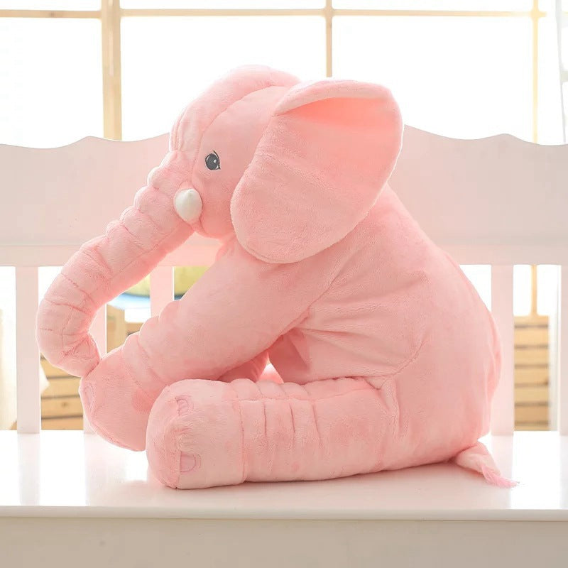 Jouet en peluche éléphant doux et confortable, accompagne le sommeil du bébé, oreiller pour enfant, coque en cuir