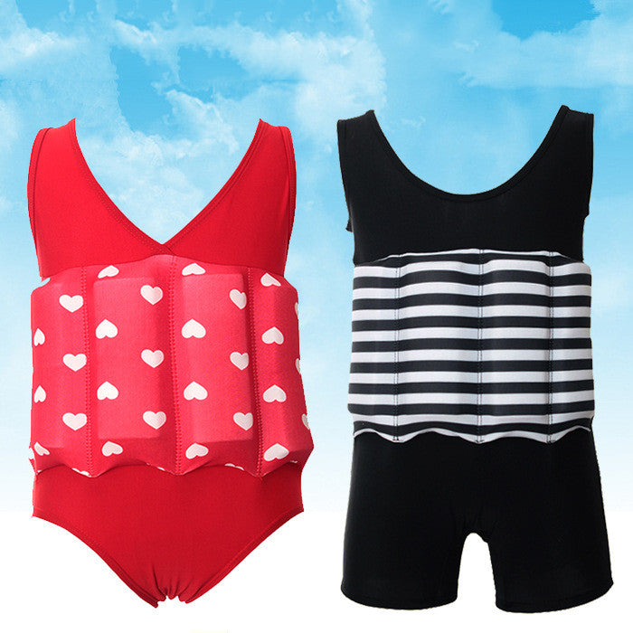 Maillot de bain de flottabilité maillot de bain flottant d'entraînement une pièce flottant détachable pour enfants