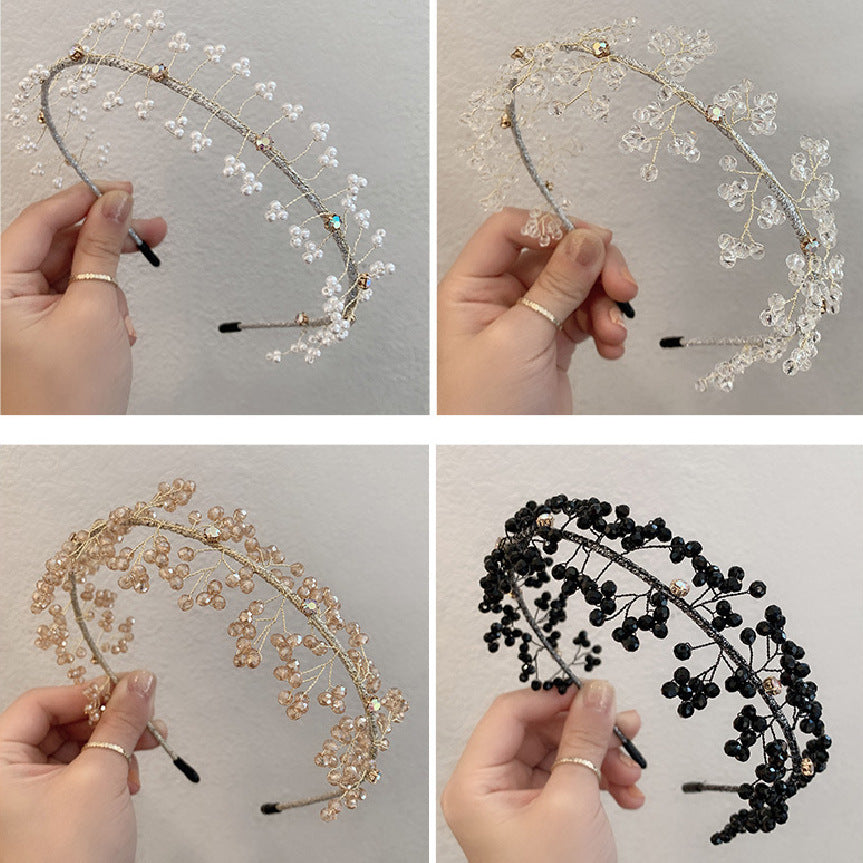 Coiffure de sortie polyvalente et élégante, accessoires pour cheveux, bandeau de mariée rétro de tempérament