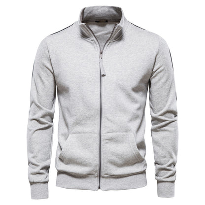 All-matching Men's Sports Contrast Color Casual Cardigan