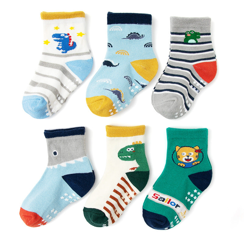 Floor Socks Solid Color Polka Dot Cotton Socks Children's Socks