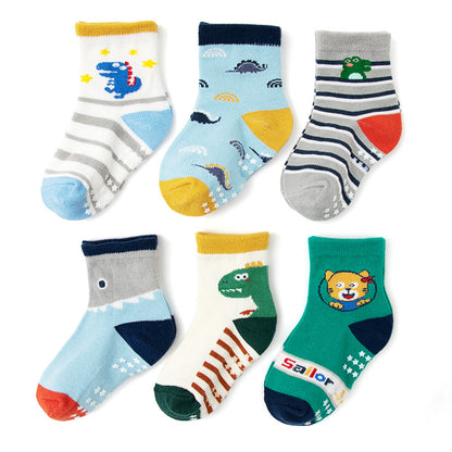 Floor Socks Solid Color Polka Dot Cotton Socks Children's Socks