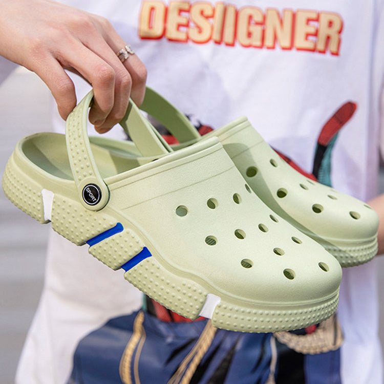 Sandales d'été pour hommes, chaussures à trous, pantoufles de plage