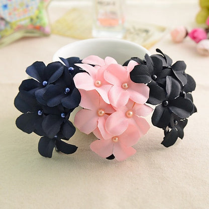 Ladies Handmade Fabric Six Flower Hair Accessories