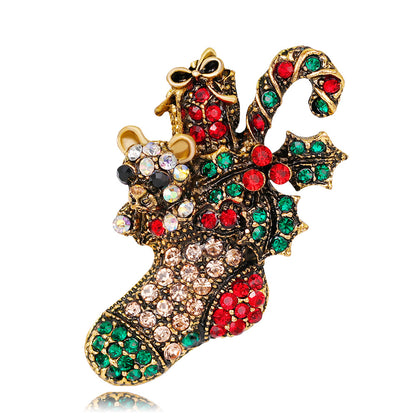 Christmas Brooch Christmas Tree, Santa Claus Brooch