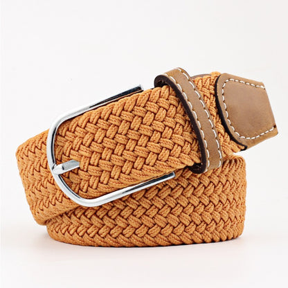 Women's Canvas Student Casual Stretch Braided Needle Buckle Belt - Youthful Confidence