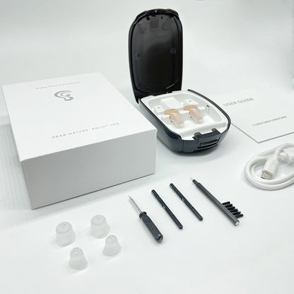 Rechargeable Hearing Aid CIC In-Ear Sound Amplifier Accessories