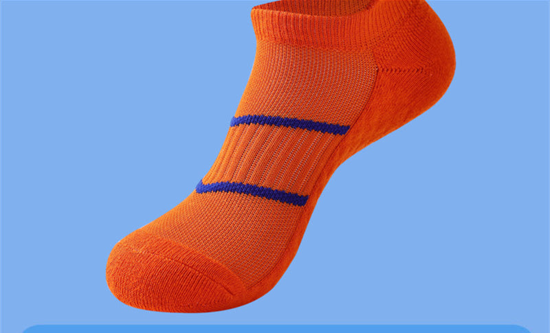 Chaussettes de sport à bas de serviette pour hommes, couleur unie